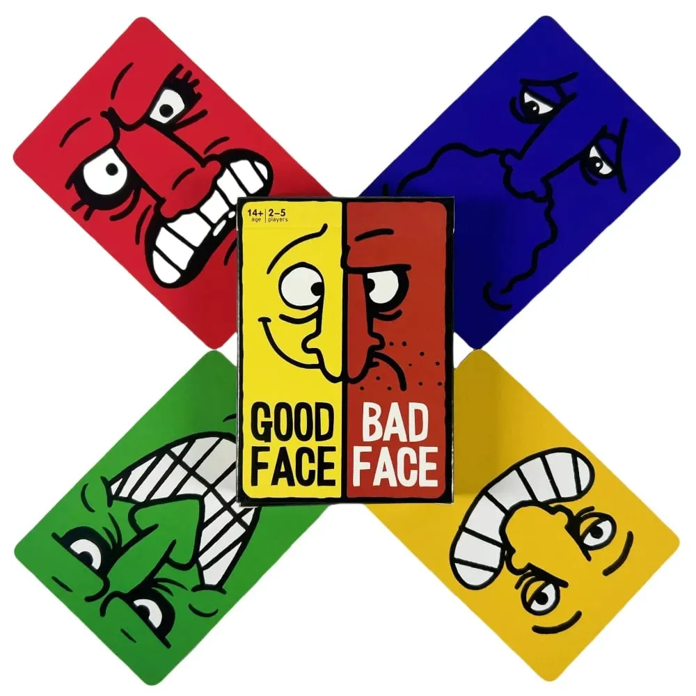 1pc Good Face Bad Face Card Game Hilarious Party Travel Board Game Deck For Fun Party — image 3