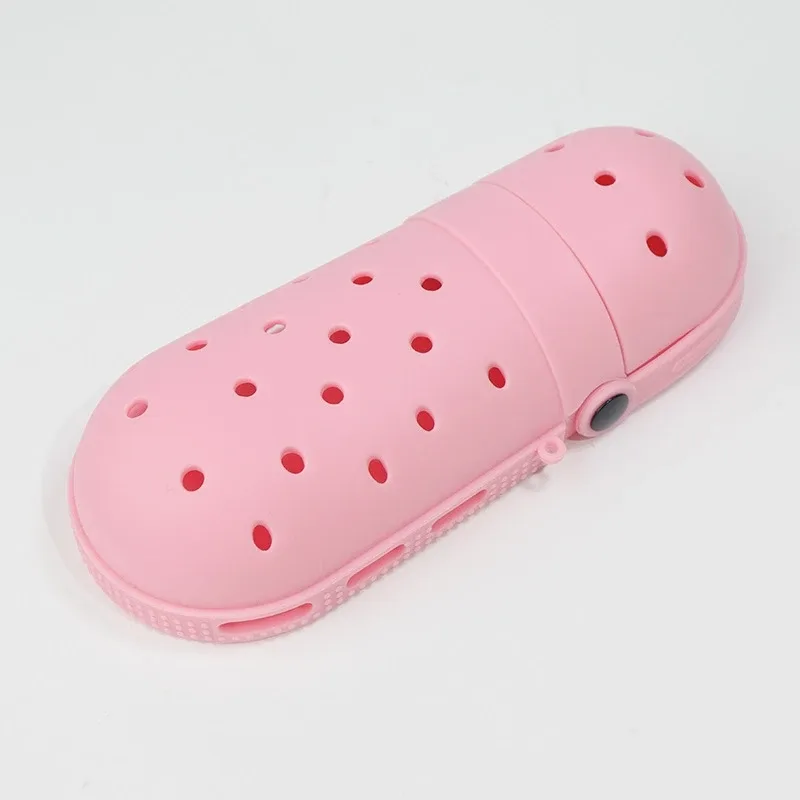 Silicone Makeup Organizer Box – Kids Pencil Case & Stationery Holder Large Slipper‑Style Storage