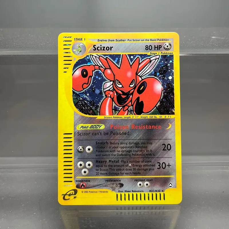 PKM-Karten Steelix Alakazam Scizor Einzelfolienkarten Raichu Slowking Game Collection-Karten PTCG-Ersatzkarten Aquapolis-Serie — image 11