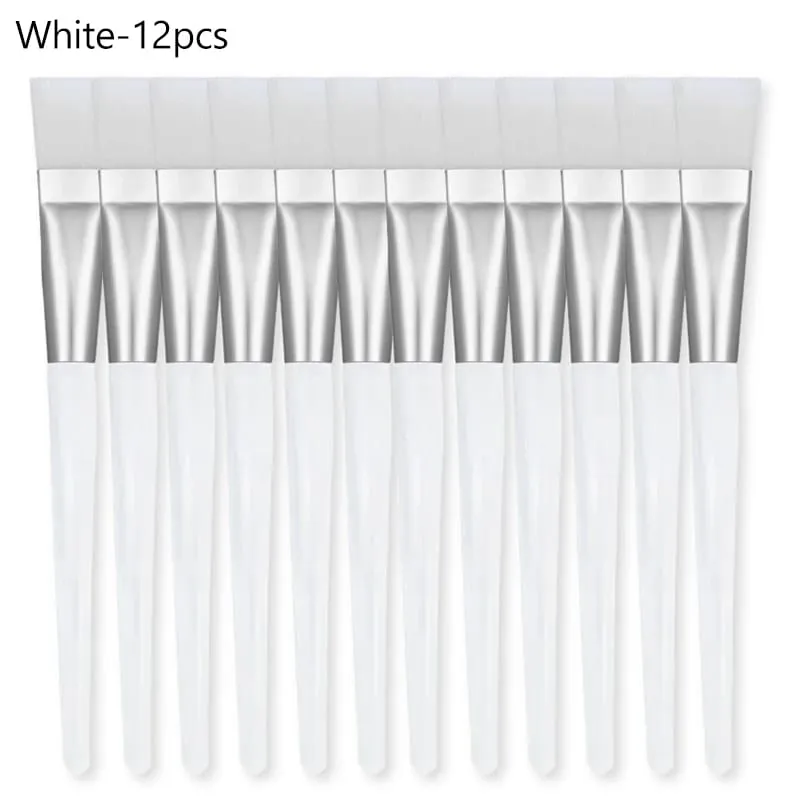 12/6/2pcs Facial Mask Brushes Set Face-Mask Applicator Soft Facial Application Brush with Clear Plastic Handle for Skin Care — image 9