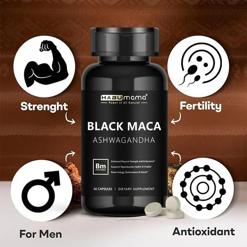 Male Enhancing Supplement with Black Maca Stamina & Energy Men's Muscle Enlargement — image 2