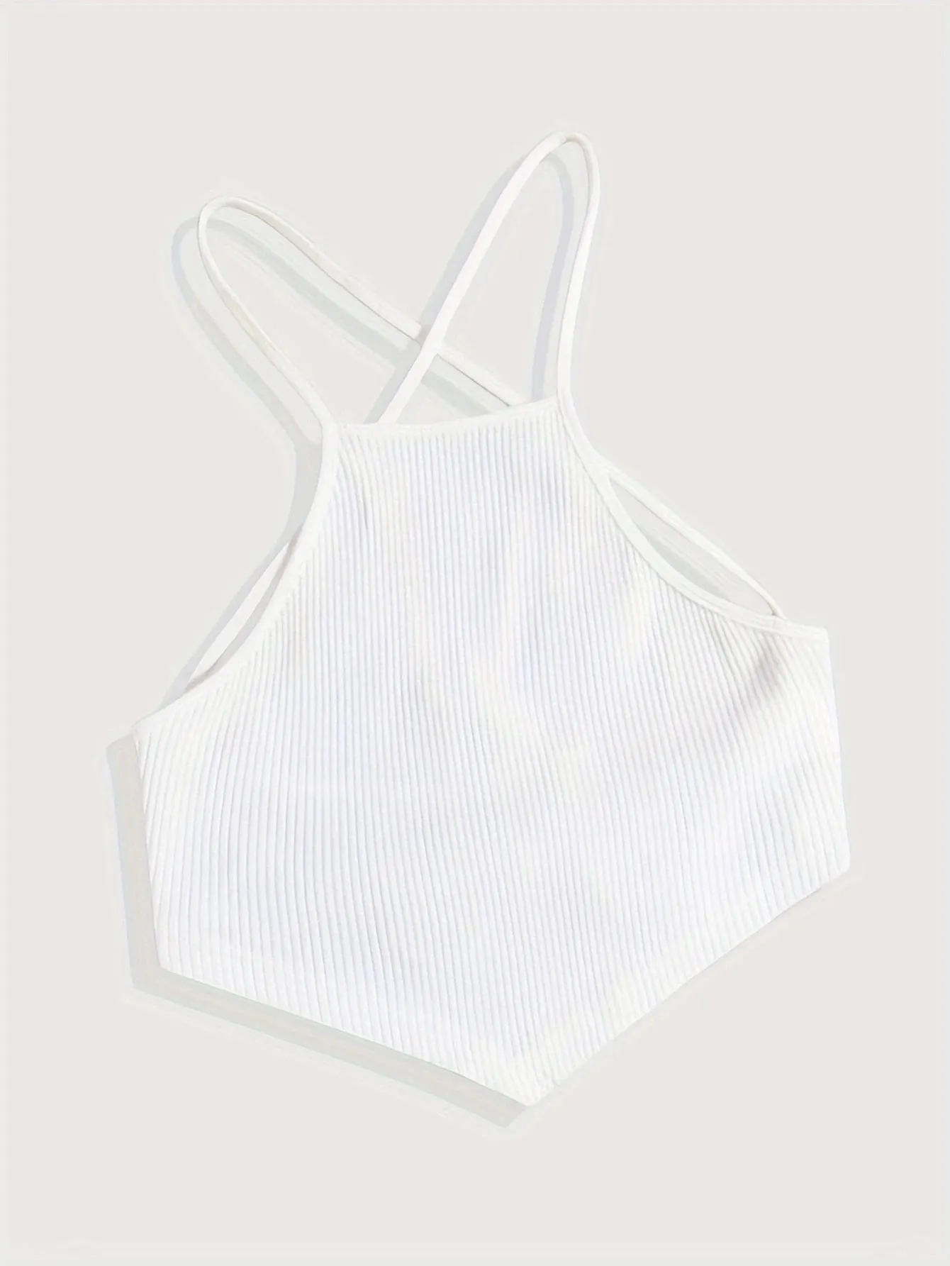 Elegant Cotton Knit Slingback Top with Crisscross Back Tie - Chic Comfy t& Season Versatile — image 10