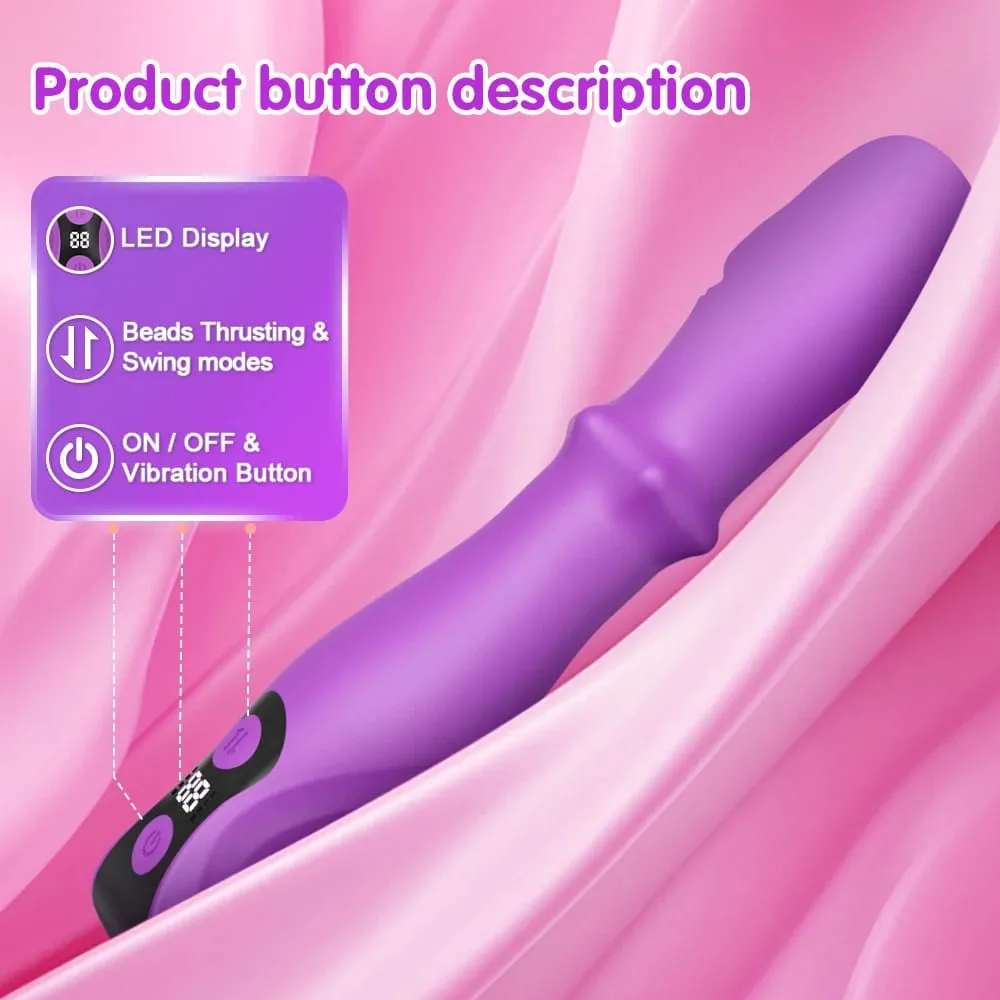 3 in 1 Telescopic Swing Vibrator Women Clitoris G Spot Stimulator Thrusting Beads Dildo Female Masturbation Adult Sex Toys — image 3