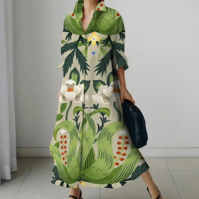 Casual Long Oversized Loose Long Sleeve Shirt Dresses Women's Elegant Repeatable V Neck Holiday Dresses 2023 Autumn — image 14