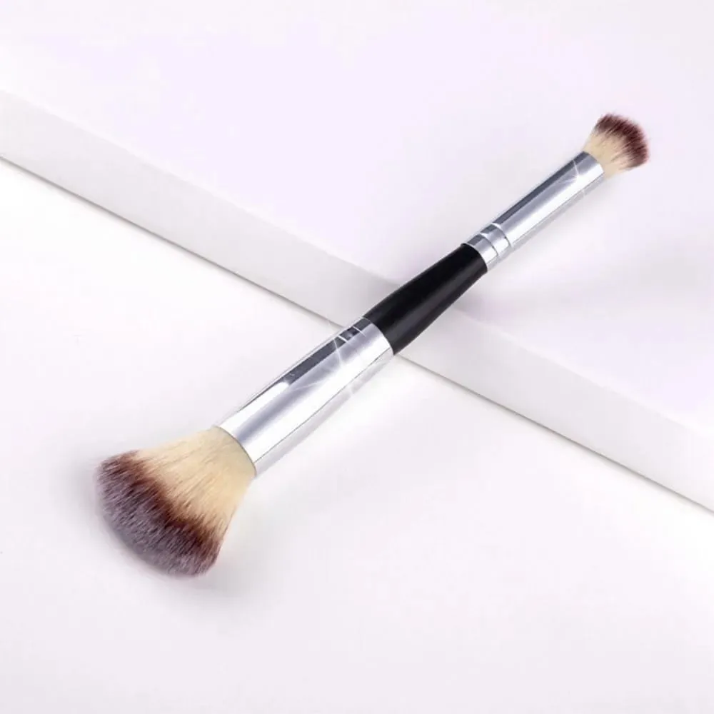 Rounded Taperd Dual-ended Foundation Brush Short Hair Flawless Makeup Brushes Dual-purpose Makeup Brush for Liquid Cream Powder — image 3