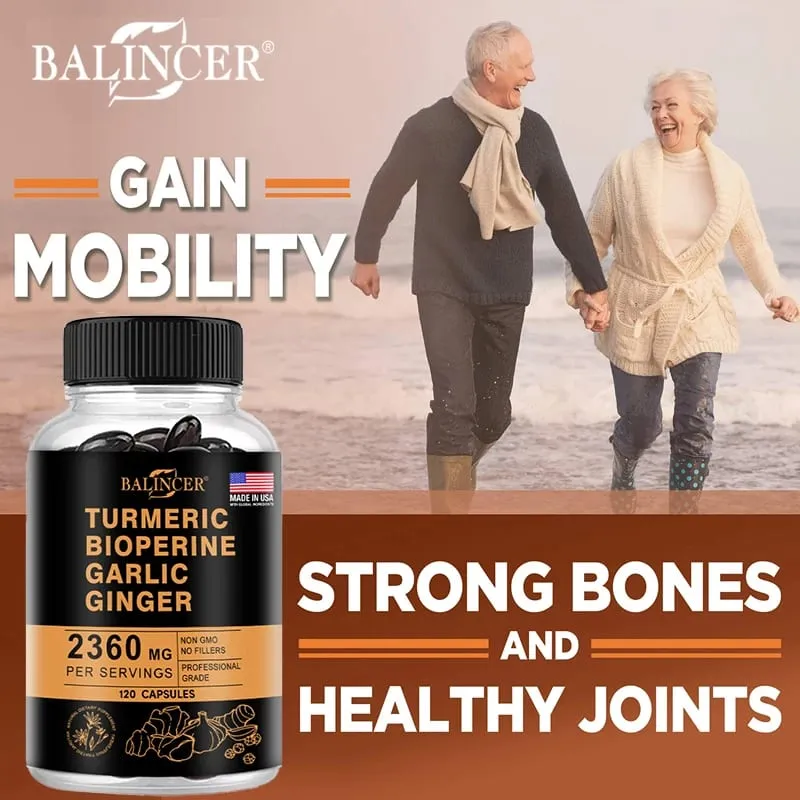 Curcumin Inflammation Support Black Pepper for Maximum Absorption Natural Premium Joint Flexibility and Muscle Health Support