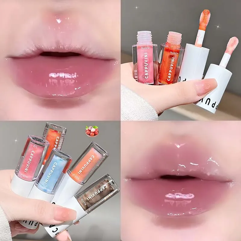 Clear Transparent Grey Purple Lip Gloss Hydrating Drying Lips Mirror Lip Glaze Tint Plumper Moisturizing Crystal Lip Oil Makeup — image 4