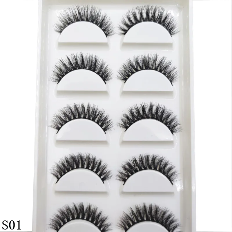 NEW Eyelash 3D Natural Mink False Eyelashes Makeup Fake Eye Lashes Faux Cilios Make Up Beauty Tools 5 Pairs — image 17