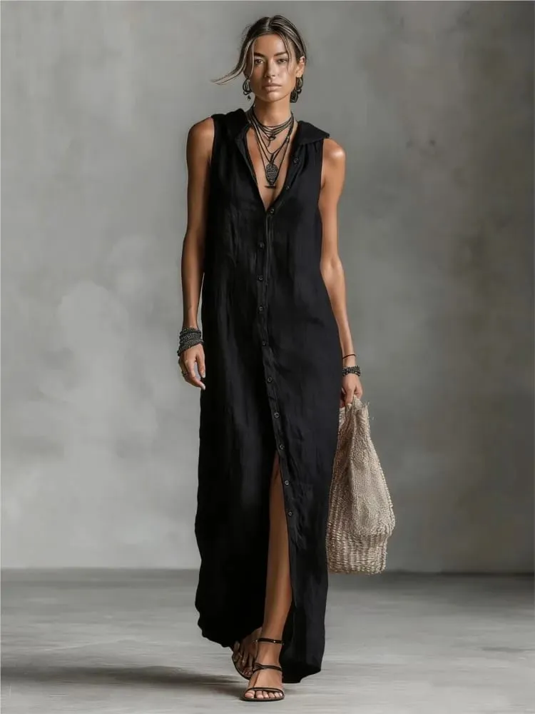 New Summer Large-size Striped Print Long Large-spoke V-neck Dress Fashionable Casual Loose Elegant Pocket Dress Females — image 5