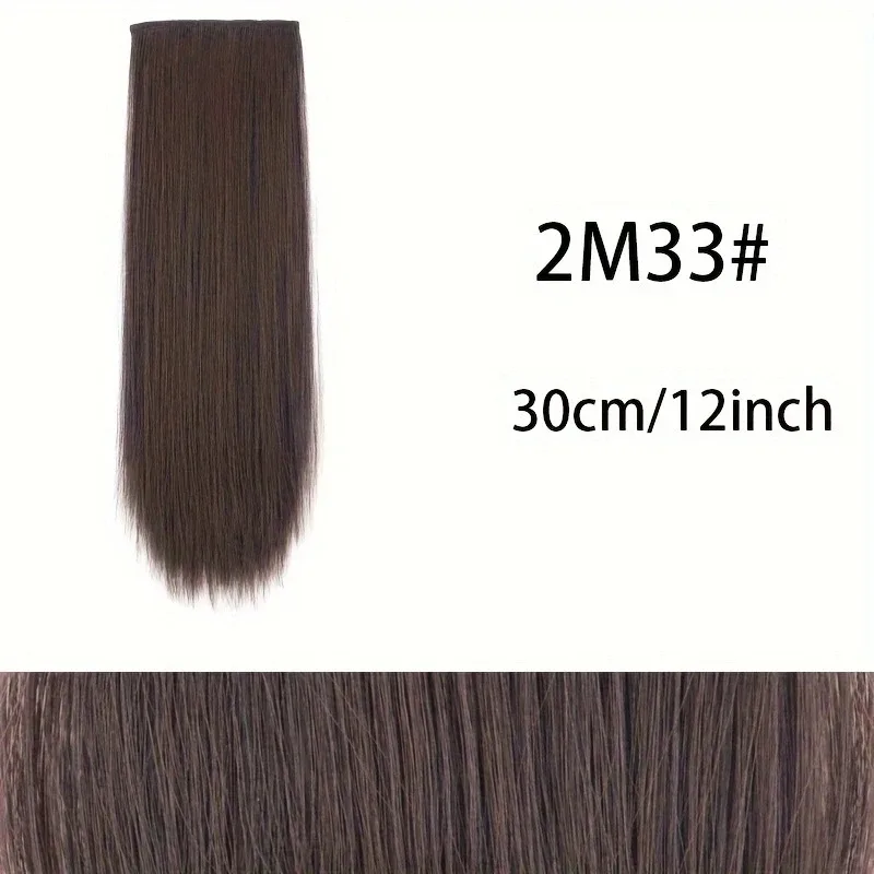 10cm/20cm/30cm Syntetisk kort lige pude Usynlig hårforlængelse Foring af hår Top Sidecover Hårstykke til kvinder — image 18