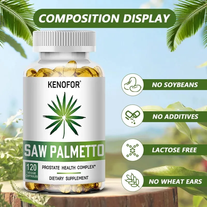 Saw Palmetto Extract Prostate Health Supplement Hair Growth Support To Help Maintain Normal Urination Frequency Vegan Capsules — image 6