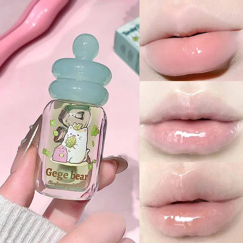 Lips Care Plant Essence Transparent Gloss Lip Oil Plump Moisturizing Lip Balm Exfoliating Fruit Flavor Lip Gloss Beauty Cosmetic — image 2