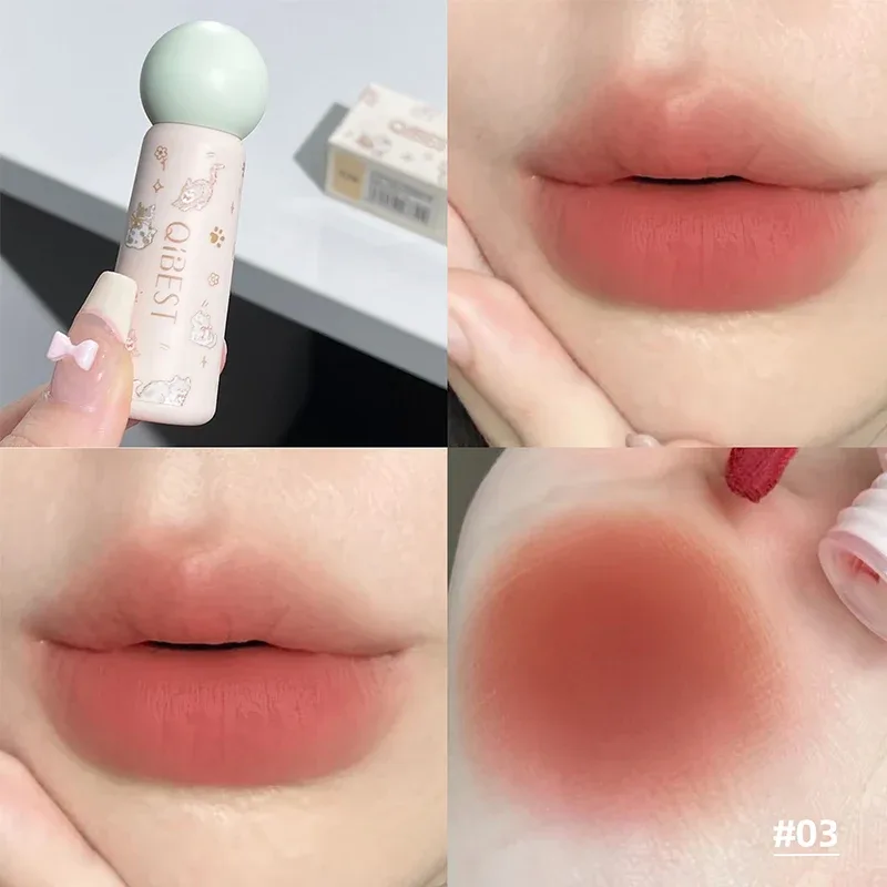 Nude Matte Lip Mud Waterproof Non-stick Liquid Lipstick Long Lasting Highly Pigmented Lipgloss Tint Korean Cosmetics