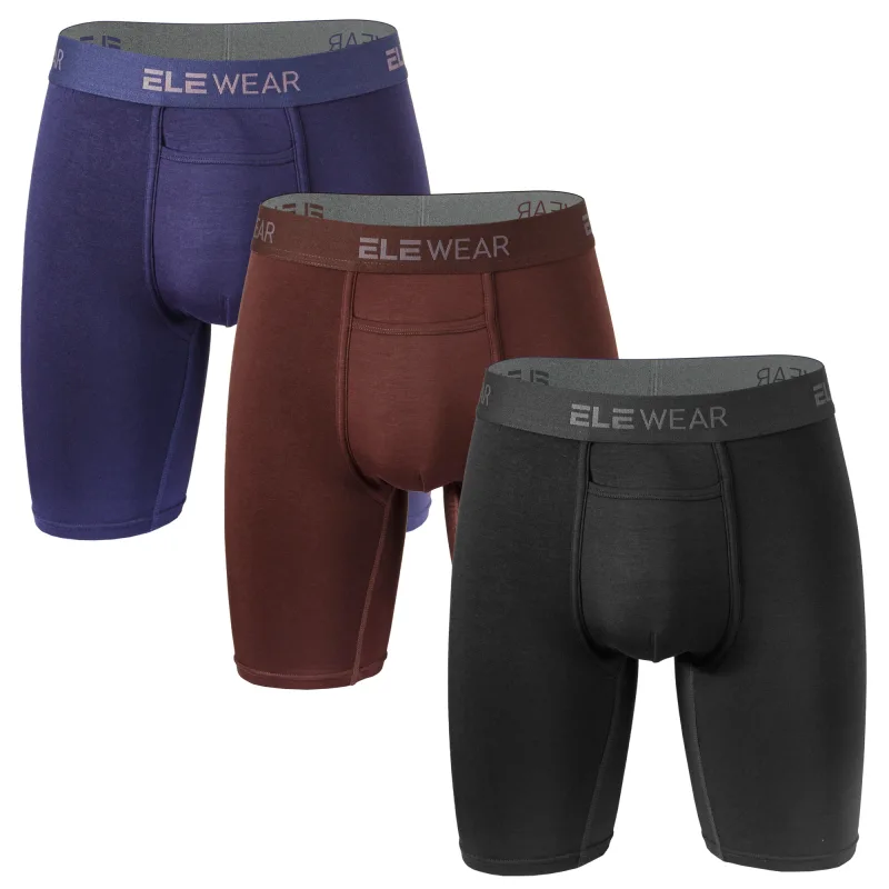 3 Pack Men Modal Underwear With Opening Up Breathable Mens Boxershorts Men's Panties Underpants Plus Size Boxers Brief