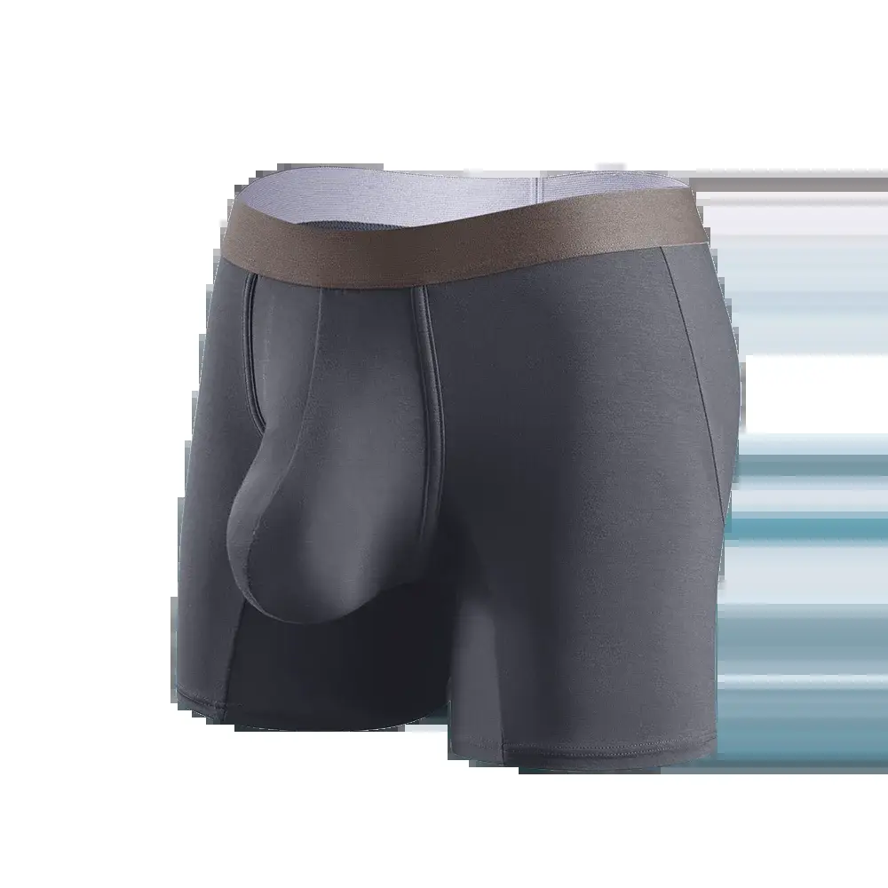 Grand sac pantalon d'angle plat, sous-vêtements longs pour hommes, short de sport