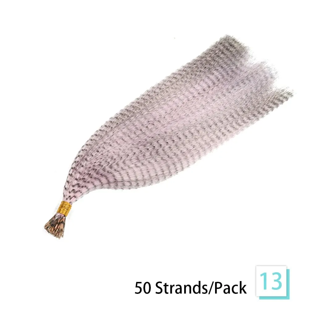 Synthetic Feather Hair Extensions 16 Inches 50strands/pack Colored Hair Extensions Colorful Hair Feathers Extensions For Women — image 19