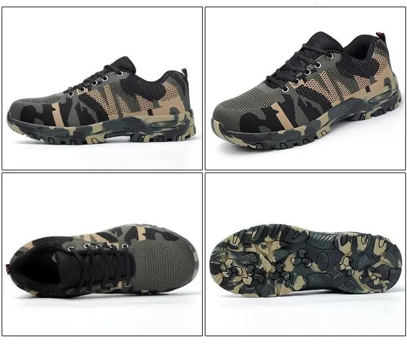 Fashion Plus Size Men's Outdoor Mesh Sneakers Military Work Casual Shoes Men Camouflage Army Breathable Walking Shoes Trainers — image 5