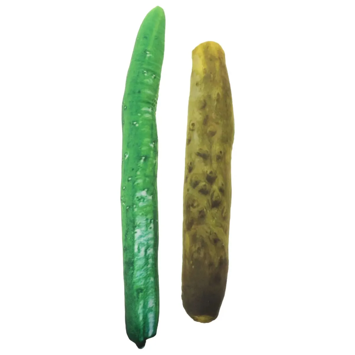 2Pcs Pickle Cucumber Soft Pillow Cartoon Food Cushion Creative Decor Lumbar Back Support Cushions Funny Stuffed Yellow Gourd