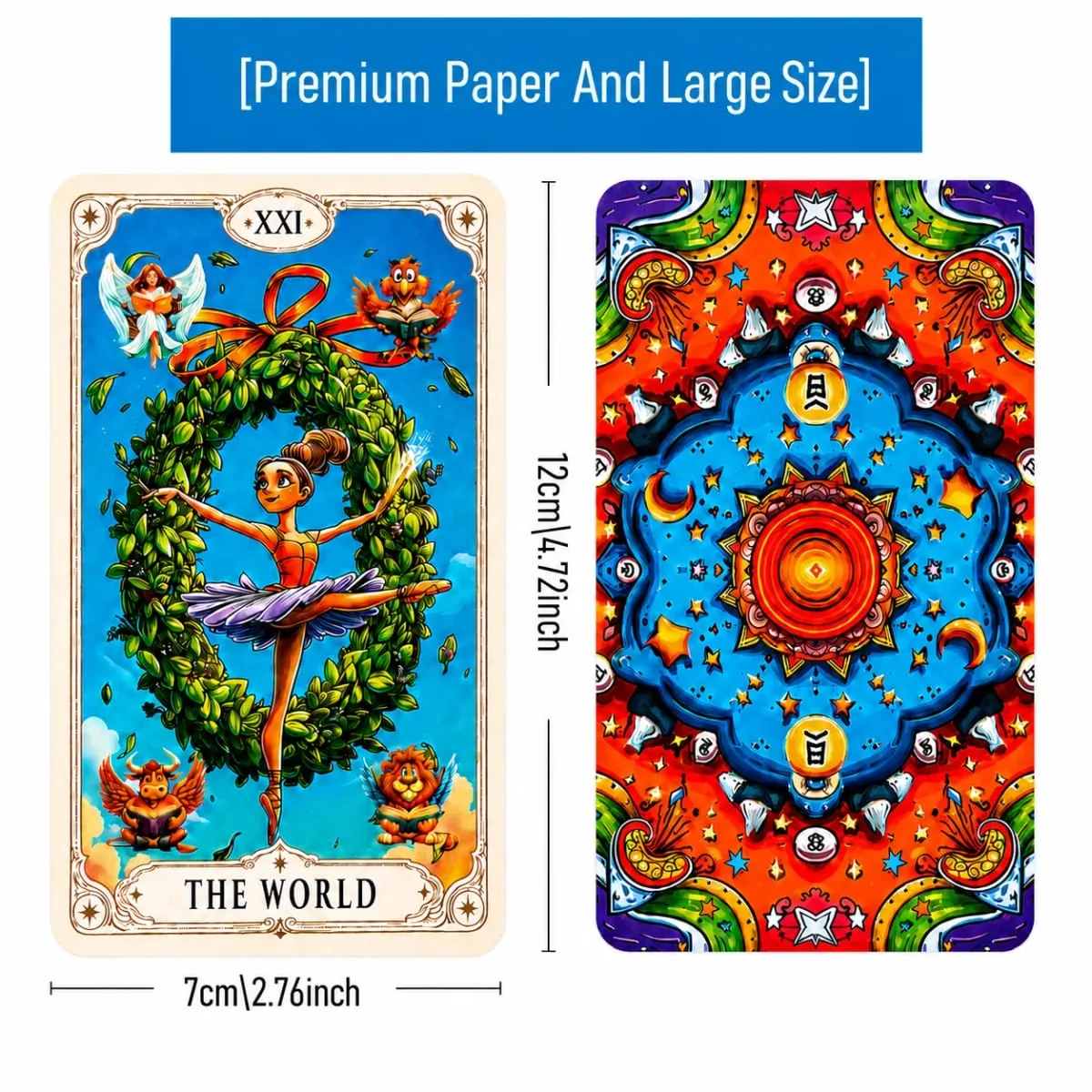 Dek Kartu Tarot Visi Sejati | 78 Kartu Terinspirasi Rider-Waite dengan Buku Panduan Panduan Harian Karir Cinta