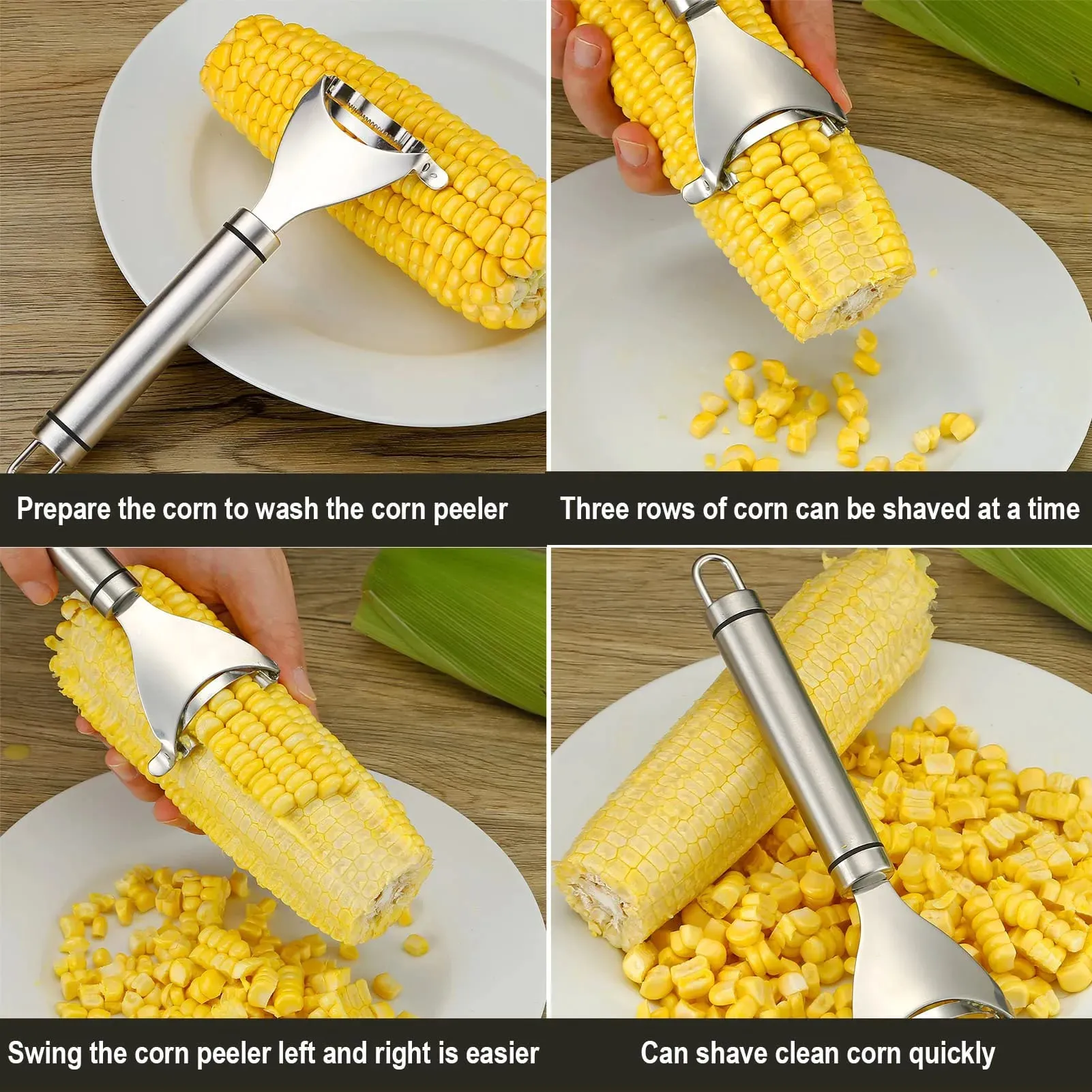 Corn Peeler For Corn On The Cob Stripper Tool Removes Corn Kernels From Cobs In Seconds Kitchen Gadget Stripping Tool