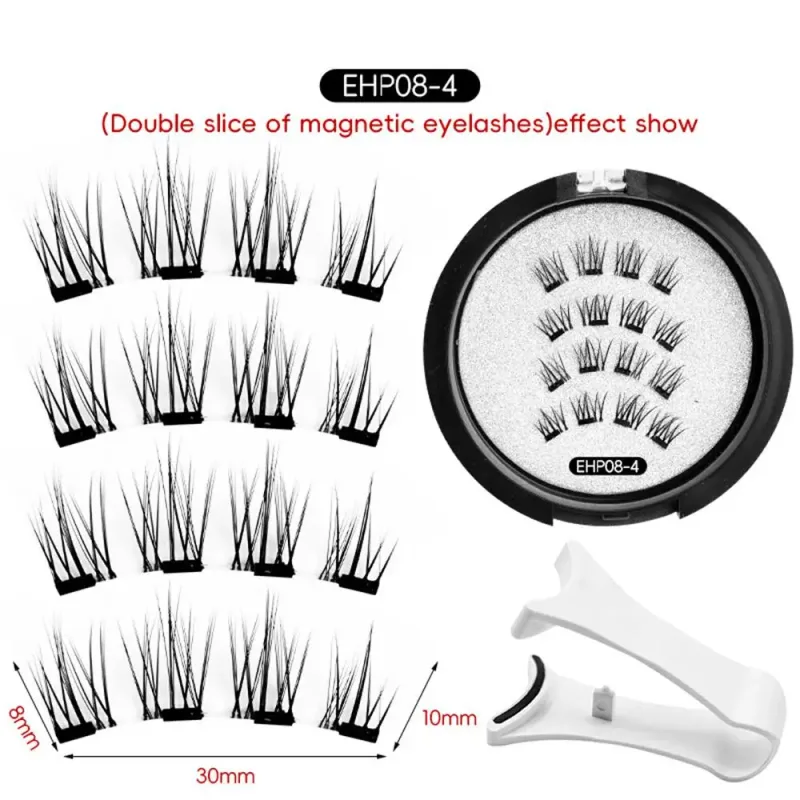 New Magnetic Eyelashes Kit 3D Natural Effect Magnetic Eyelashes Reusable Eye Makeup False Lashes Beauty Eyelashes Supplies — image 11