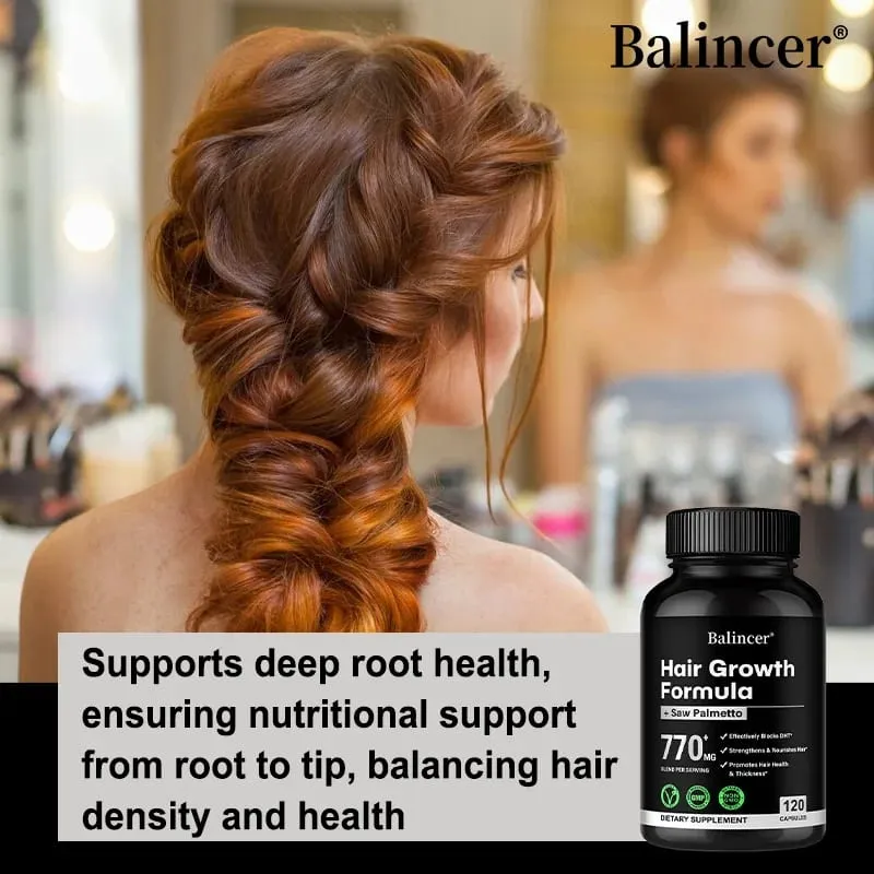 Saw Palmetto Capsules - with Multivitamins Biotin Promotes Hair Growth Hair Loss Promotes Hair Thickness and Overall Health — image 4