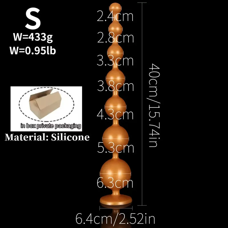Super Lunghe Palline Anali Spina Anale Massaggio Prostatico Grande Butt Plug Palline Vaginali Stimolazione Anale Tirare Tallone Dildo Profonda giocattoli del sesso anale — image 15