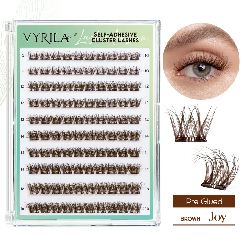 Selbstklebende Wimpern, kein Kleber erforderlich, Wimpern 10–16 mm, vorgeklebte Cluster-Wimpern, D-Locken, weiche, natürliche Wimpern zum Aufdrücken — image 12