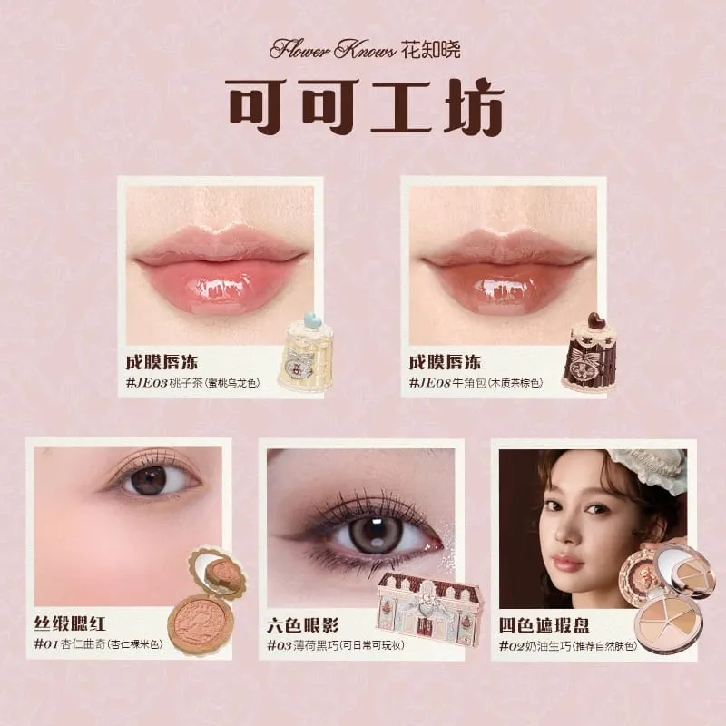 Flower Knowledge Sweetheart Bear Cookies Makeup Lip Glaze Blush Eyeshadow Concealer 5-piece Set