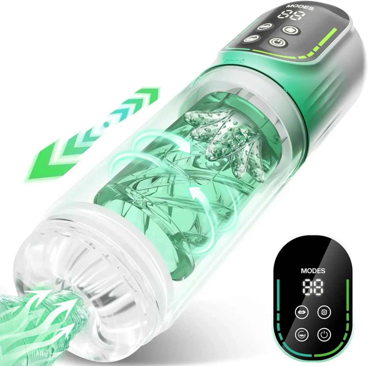 New LCD Automatic Rotation Male Masturbator Sucking Licking 6s Vacuum Penis Pump Water SPA Real Pocket Pussy Sex Toys For Men 18 — image 1