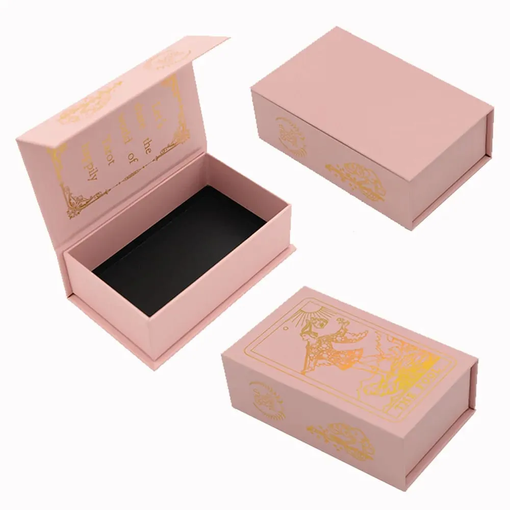 Pink Box Tarot Card Rider Gold Foil Exquisite Chess Card Game Divination Card Collection PVC Waterproof Board Cards Games — image 4