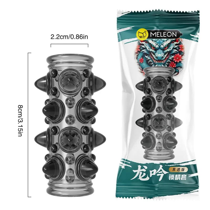 Extension Penile Sleeve Elastic G Spot Cock Ring With Beads For Men Delay Ejaculation Erection Semen Lock Ring Adult Sex Toys — image 8