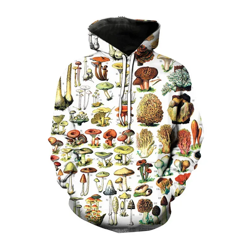Fashion Colored Mushroom Pattern 3D Printed Hooded Sweatshirt Casual Super Large Hooded Sweatshirt Street Harajuku Men Pullover — image 18