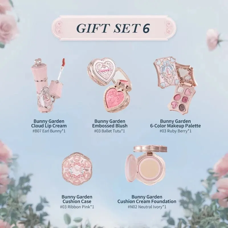 Flower Knows Bunny Garden Collection Gift Sets Makeup Lip Cream Blush Cushion Cream Foundation Makeup Kit Full Professional — image 6