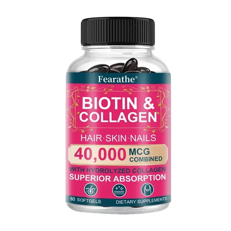 Biotin Collagen Supplement - Hair Growth Support Skin & Nails - 40000 mcg with Vitamins B Complex Hyaluronic Acid & Keratin — image 9