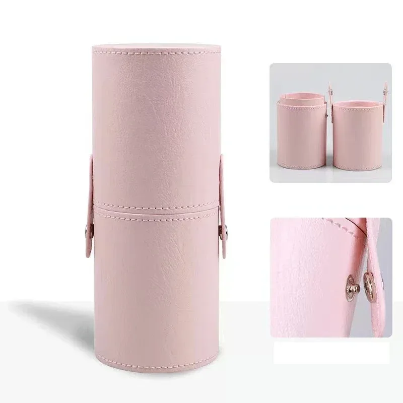 PU Leather Travel Empty Cosmetic Brushes Pen Holder Makeup Artist Bag Brushes Organizer Make Up Tools