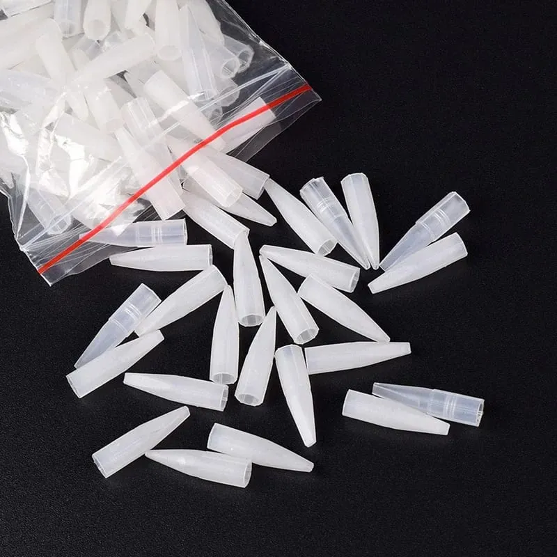 100Pcs Microblading Tattoo Needle Tips Nozzle Caps for Eyebrow Lip Eyeline Permanent Makeup Tattoo Machine Gun — image 6