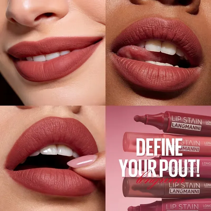 Lip Stain Flüssiger Lipliner-Markierungsstift, langlebig, wasserdicht, matt, hochpigmentiert, nacktes Lippenkontur-Make-up für Frauen — image 5