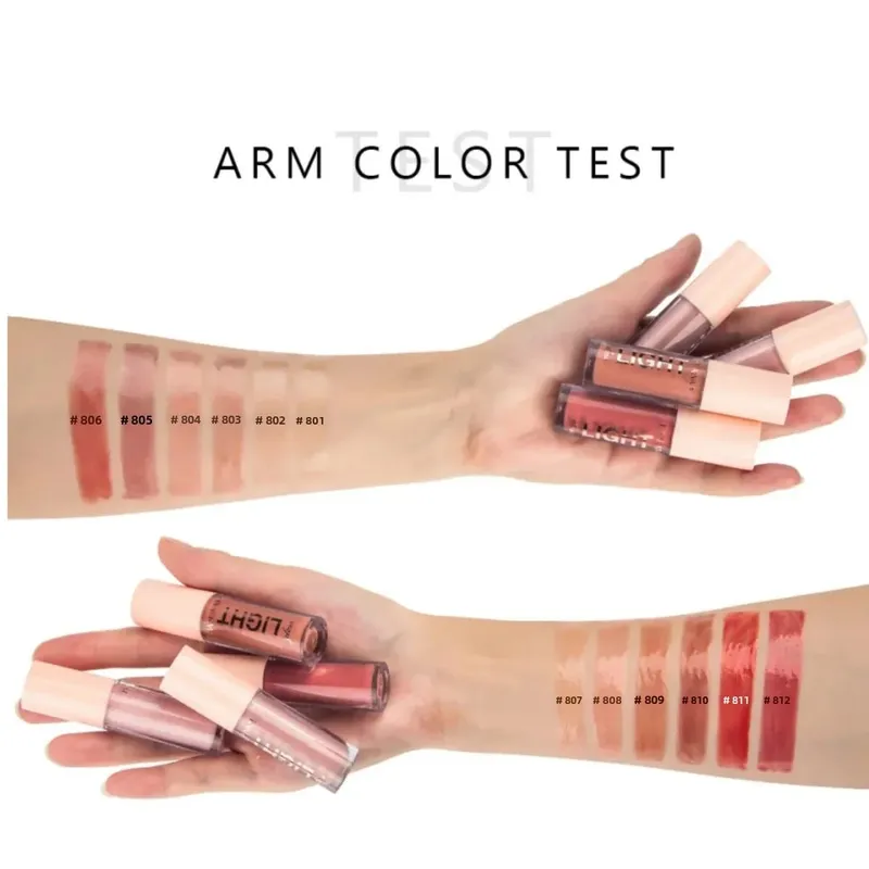 6 PCS Lipgloss Set Liquid Lip Stain Makeup for women Non Stick Cup Mirror Light Lip Glosses Long lasting Lip Gloss Kit Cosmetics — image 4