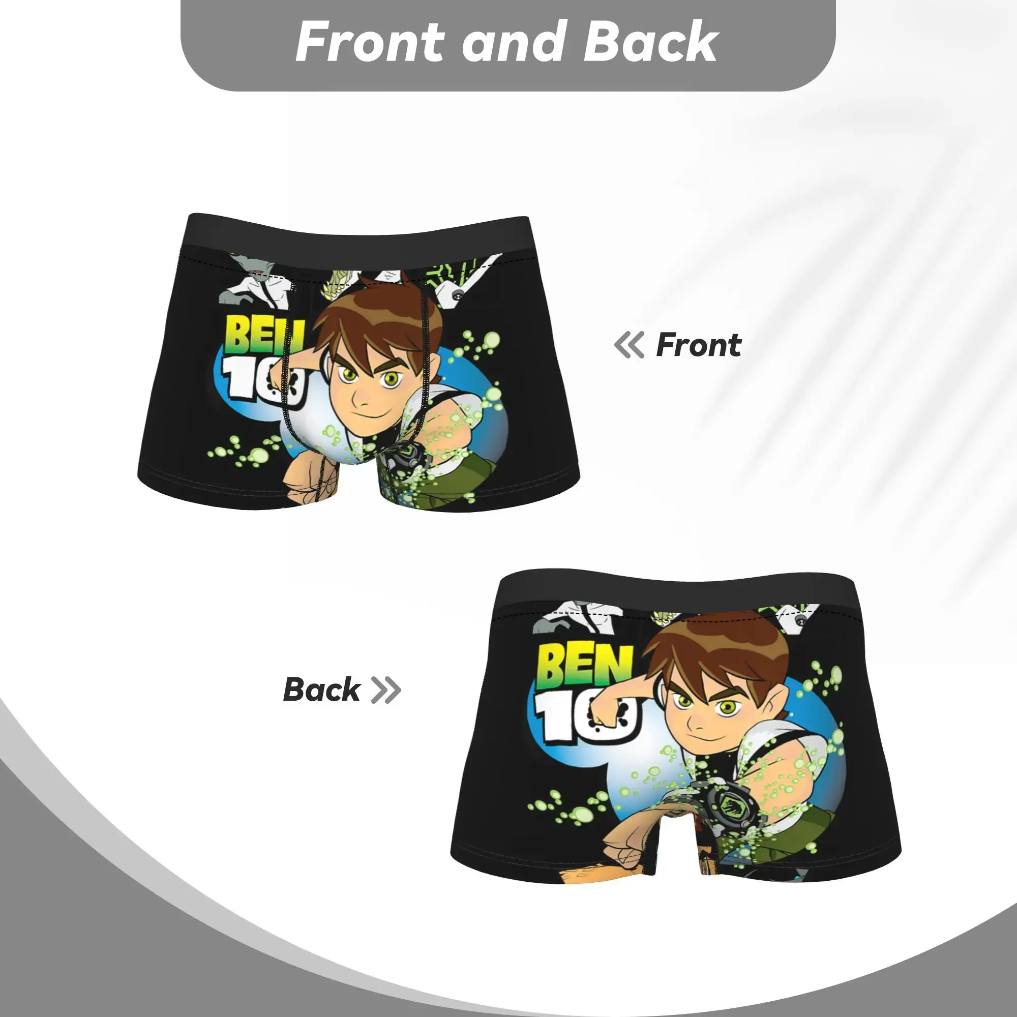 Ben 10 Aliens sous-vêtements culotte classique short douanier slip pour homme pochette 3D coffre grande taille — image 4