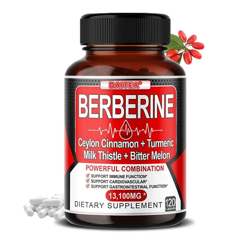 Berberine and Ceylon Cinnamon Capsules-Good for Cardiovascular and Digestive Health Strengthens The Immune System Anti-oxidant — image 1