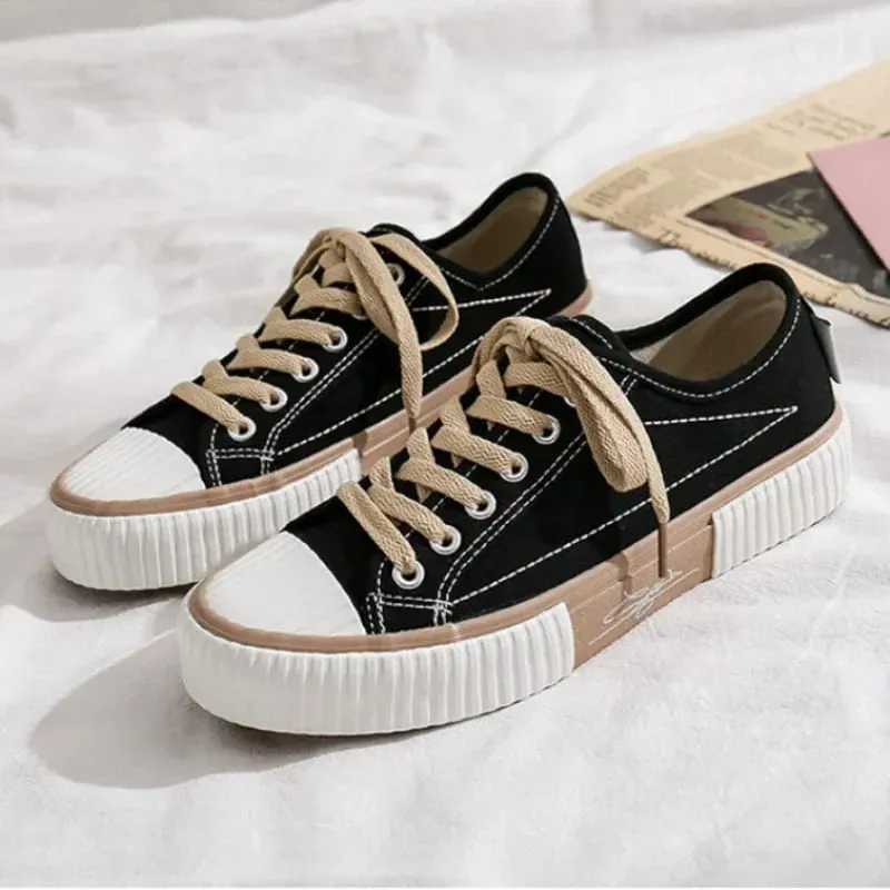 Trend Men's Canvas Shoes Flats Vulcanized Shoes for Men 2024 Spring Summer Comfortable Causal Sneakers Fashion Couple Walk Shoes — image 2
