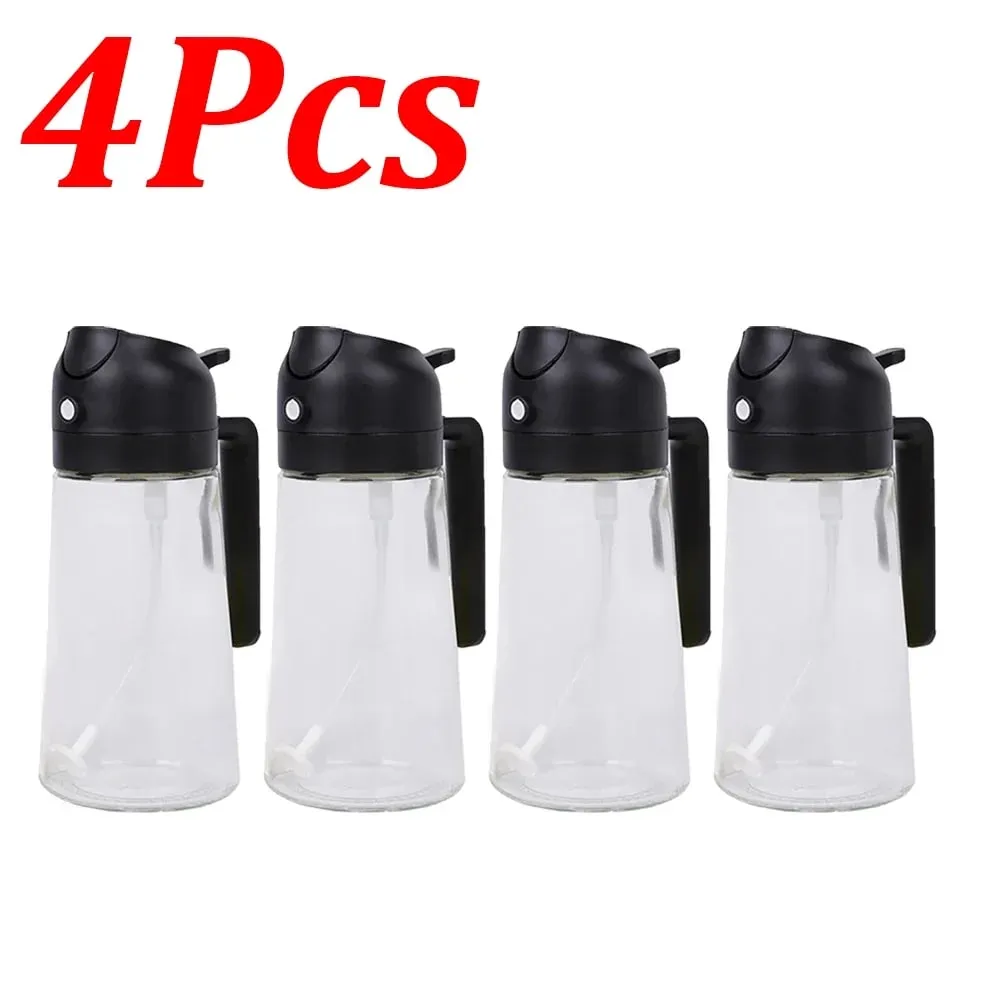Pulverizador de aceite 2 en 1 de 500ml, 1-4 Uds., pulverizador de aceite de oliva para cocinar, pulverizador de aceite para hornear, freidora de aire para cocina, hornear ensalada, asar y asar — image 19