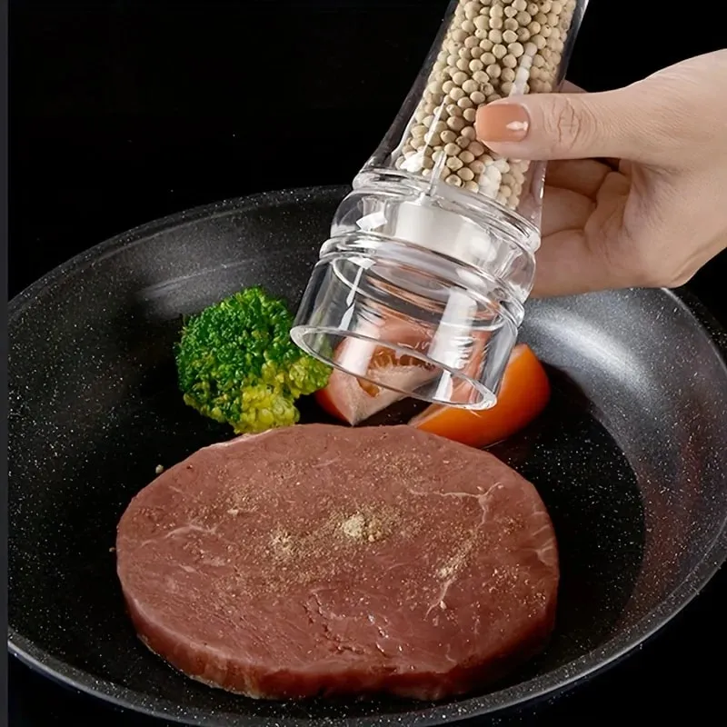 1PCS Spices Mill Shaker Acrylic Manual Pepper Grinder Salt Spices Mill Shaker Transparent Kitchen Grinding Tool — image 8