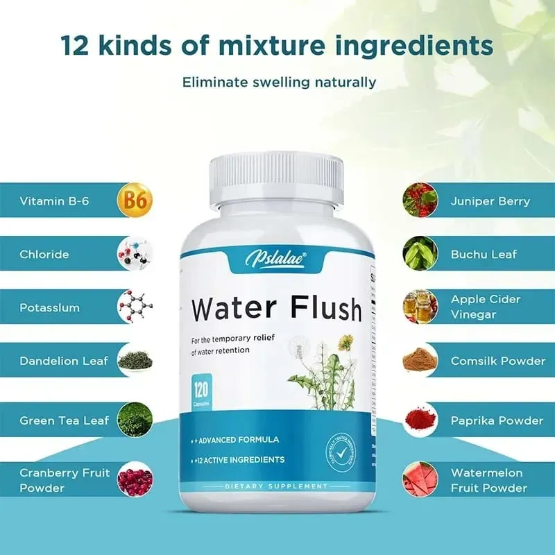 Diuretic Weight Loss Supplement - Help Eliminate Edema Bloating Healthy Urination Detox Fat Burning Weight Management Suppl — image 1