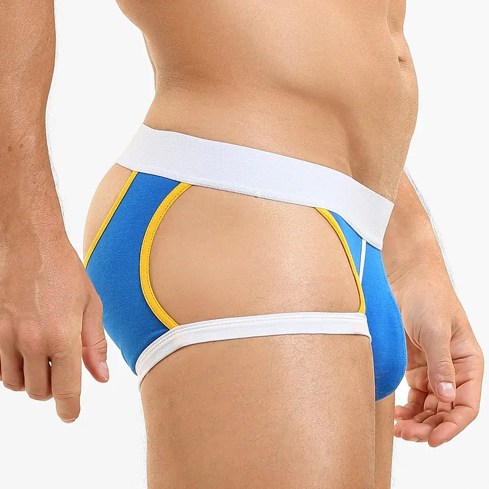Men's Low-Waist U-Shape Flat Briefs Underwear Trendy Side-Light Design Comfortable Innerwear for Men — image 1