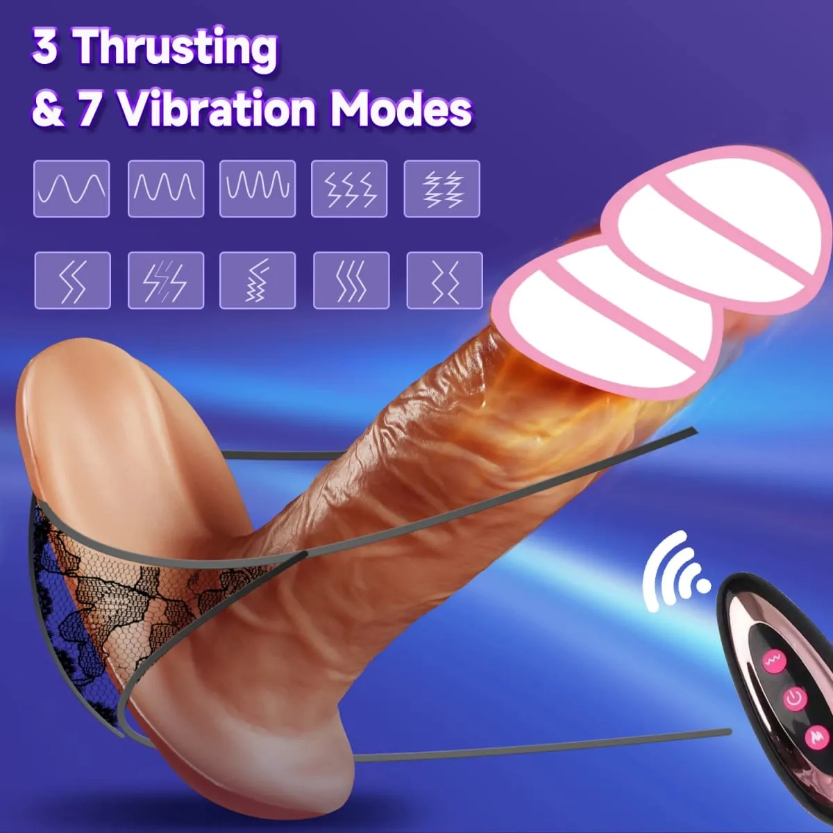 Wearable Realistic Dildo Vibrator Thrusting Penis Penetration Anal Vibration Adult Dildos Anal Sex Toy for Women Vibrators 18+ — image 4