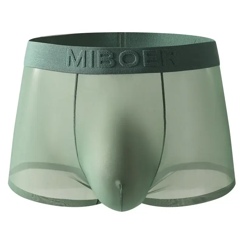 Mens Underwear Breathable Mesh Boxer Shorts Low Waist Boxers Breathable Mesh Classic Panties — image 2
