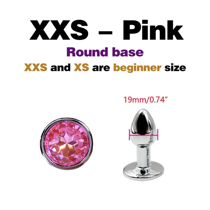 Metal Anal Plug With Gem Base Beginner To Expert 5 Size Butt Plug G-Point Massage Dildos Female/Male Couples Adult Sex Toys