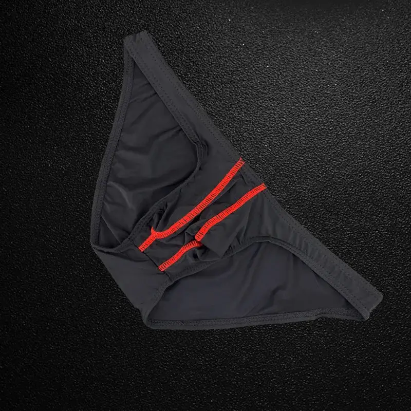 Mens Briefs Ice Silk Ultra Thin Underwear Sexy U Bulge Pouch Male Panties Elastic Comfort Quick Drying Knickers Underpants — image 2